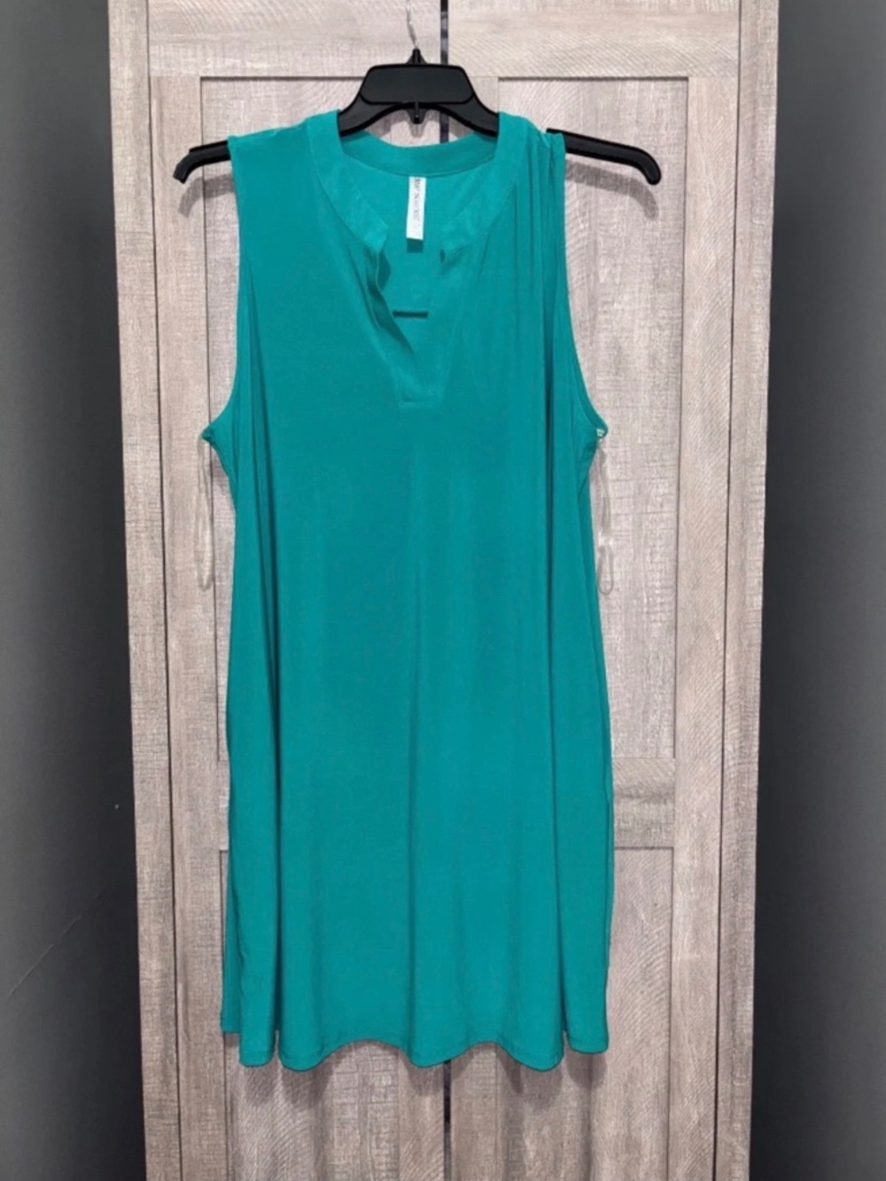 Dear Scarlett Sleeveless Lizzy Mini Dress Teal 2X plus